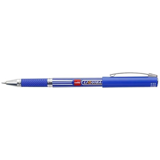 Cello Liquiball Ball Pen Blue Colour 1mm (Pack Of 10)