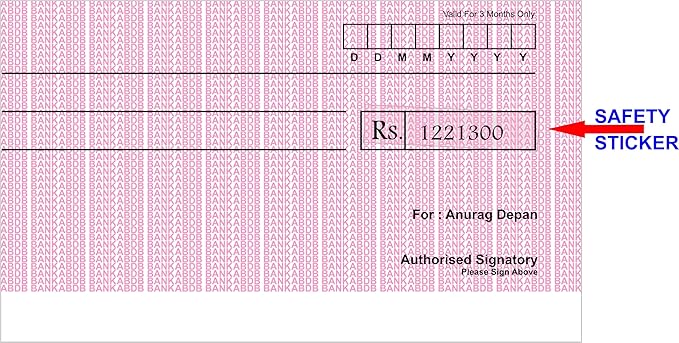 Cheque Security Stickers- 504 Labels