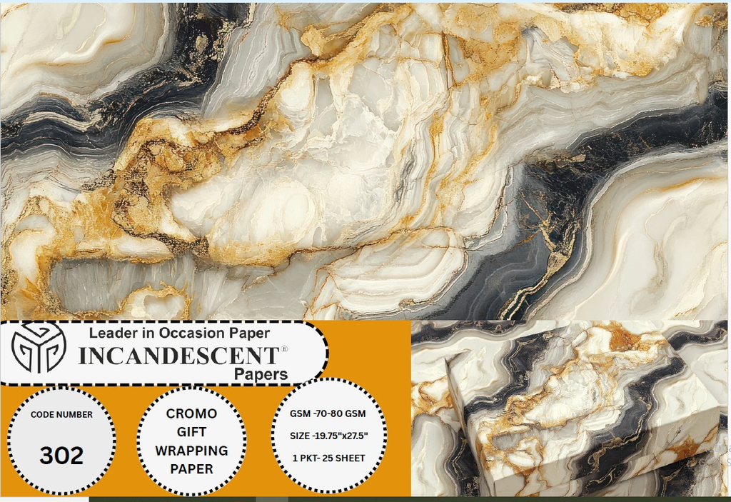 Chromo Gift Wrapping Paper (302 No.) Size 19.75x27.5 Inch (Pack Of 25)