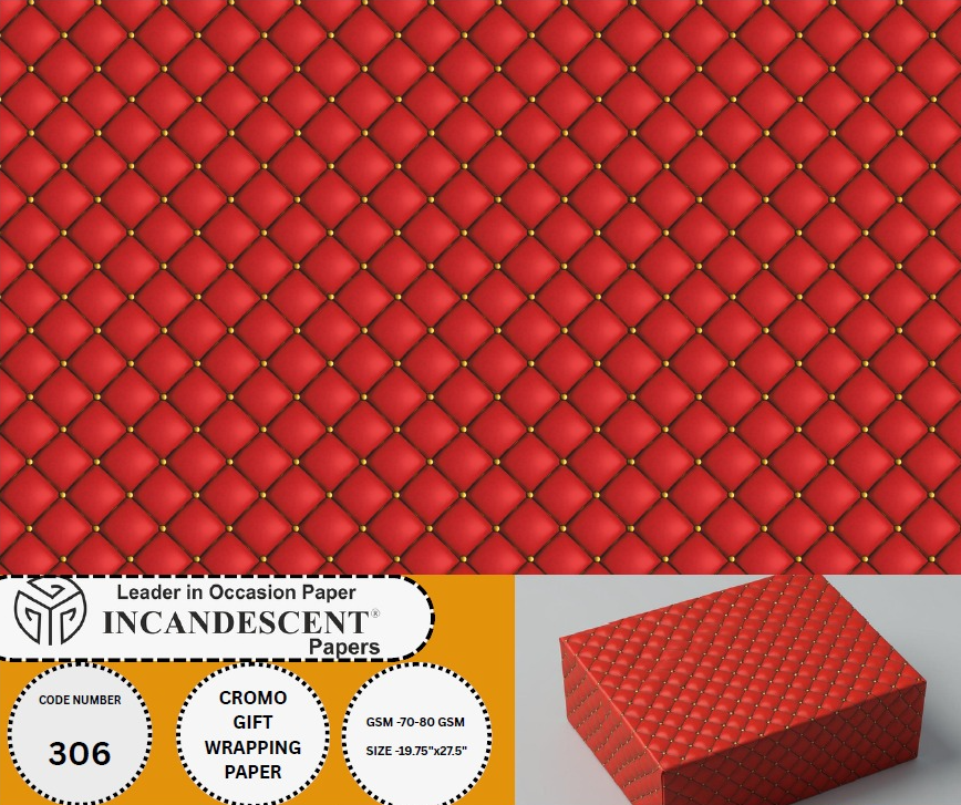 Chromo Gift Wrapping Paper (306 No.) Size 19.75x27.5 Inch (Pack Of 25)