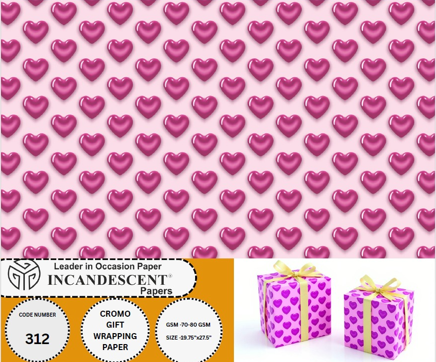 Chromo Gift Wrapping Paper (306 No.) Size 19.75x27.5 Inch (Pack Of 25)