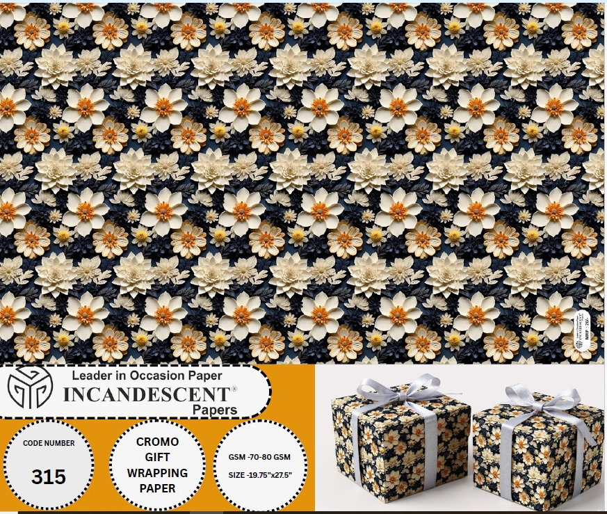 Chromo Gift Wrapping Paper (306 No.) Size 19.75x27.5 Inch (Pack Of 25)