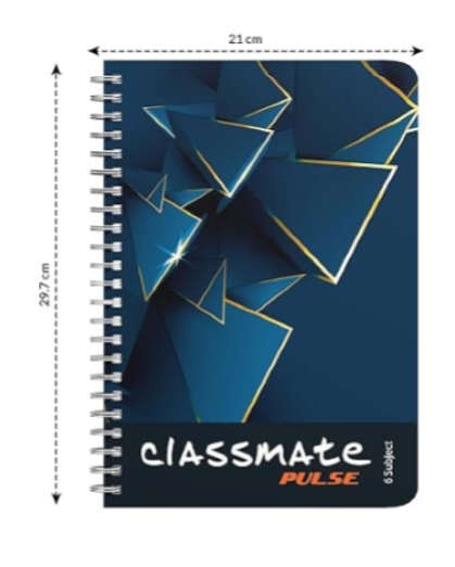 Classmate Spiral Note Book A4 Size 250 Pages (Pack of 1)