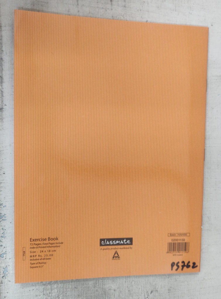 Classmate Dynamic Notebook Square Line 72 Pages (Pack of 1) Size 240mmx180mm