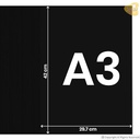 Pastel Paper Black Colour A3 Size 160 Gsm (Pack Of 20)