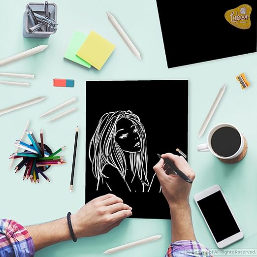 Pastel Paper Black Colour A3 Size 160 Gsm (Pack Of 20)