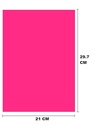 Fluorescent Sticker Papers, A4 Size, Pink Colour, Laser Inkjet Printable Self Adhesive Sticker Label Sheets (Pack Of 100)