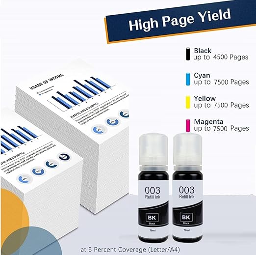 Epson Ink 003 Yellow 65ml (Original Bottle)