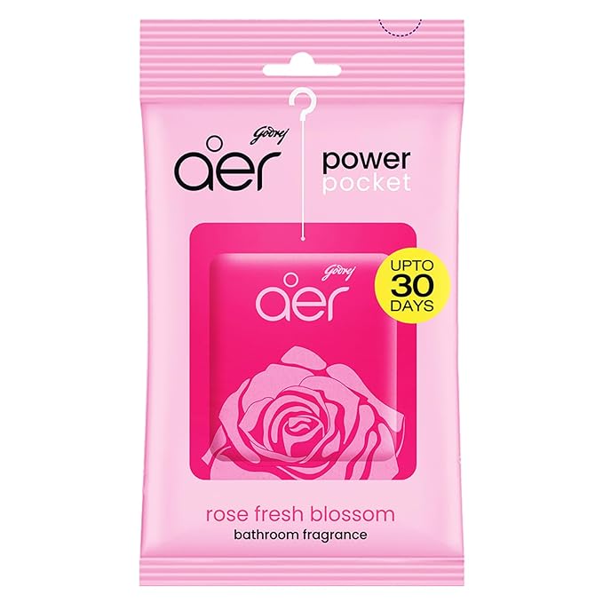 Godrej Aer Power Pocket-Rose Fresh Blossom 10g Instant & Long Lasting Fragrance