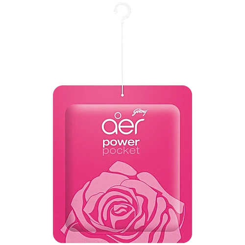Godrej Aer Power Pocket-Rose Fresh Blossom 10g Instant & Long Lasting Fragrance