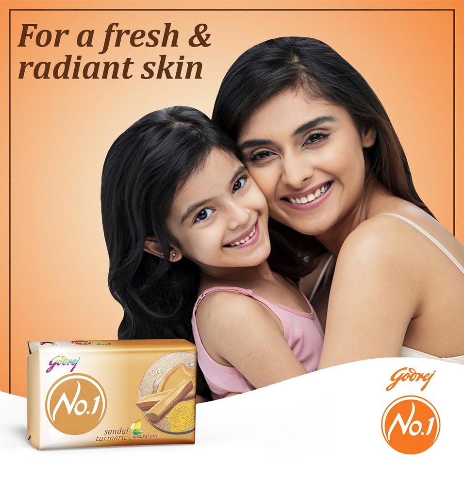 Godrej No.1 Sandal Turmeri Soap 100gm (Pack Of 5)
