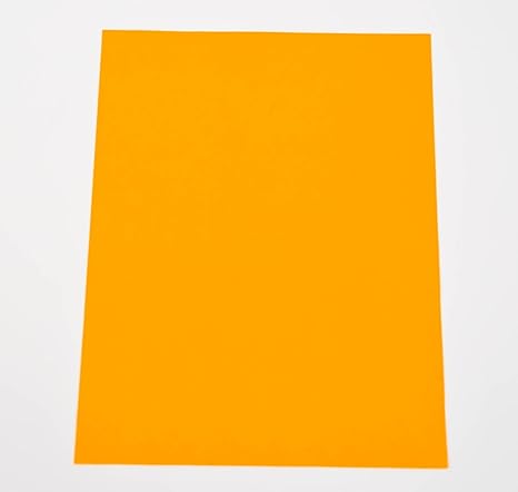 Fluorescent Sticker Papers, A4 Size, Golden Yellow Colour, Self Adhesive Sticker Label Sheets (Pack Of 100)