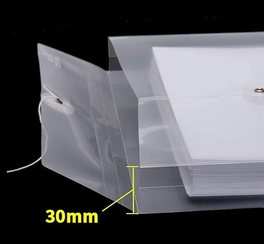 Infinity Plastic Document Envelope Bag White Colour-Pack Of 12
