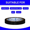 Redking Colour Tape Black Colour 1 Inch 24mm x 35mtr (Pack of 12)