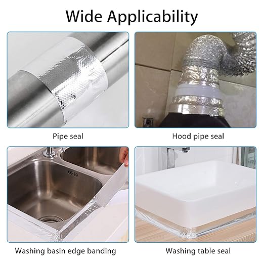Kansuee Aluminium Foil Tape, Size 2 Inch 48mm x 20 Meter (Pack of 1)
