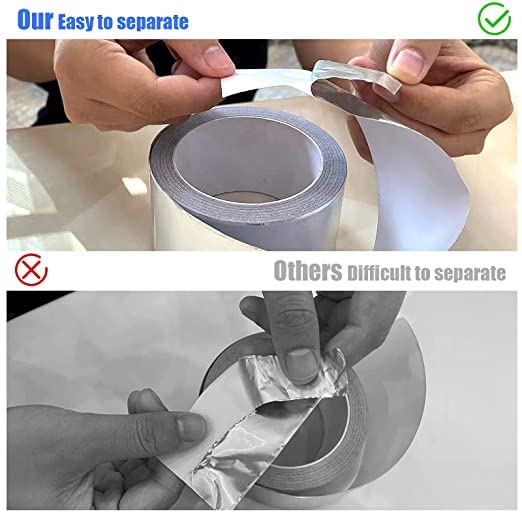 Kansuee Aluminium Foil Tape, Size 2 Inch 48mm x 20 Meter (Pack of 1)