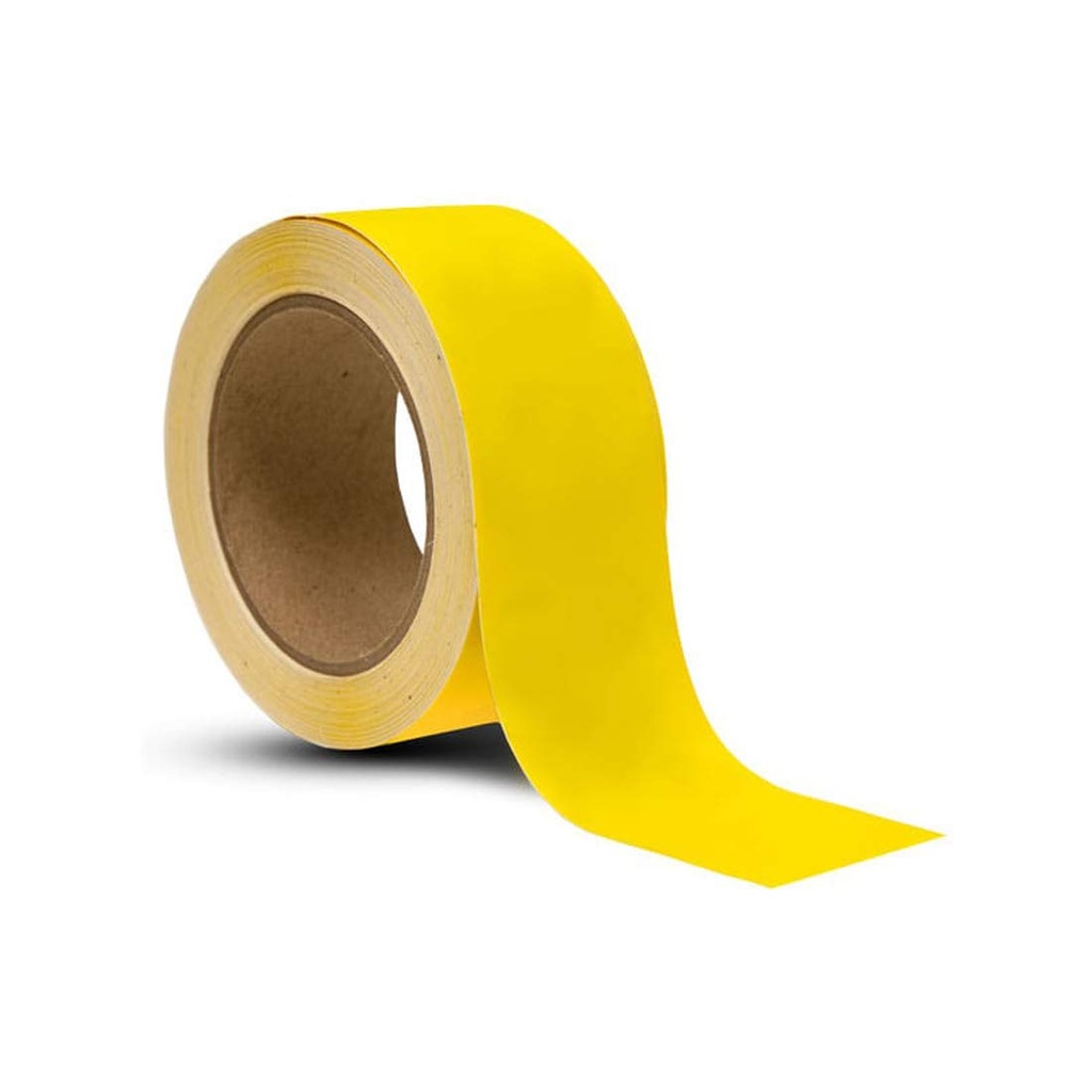 Kansuee Floor Marking Tape / Social DistanceTape Size 2 Inch (48mm) Plain Yellow Colour 16 Meter