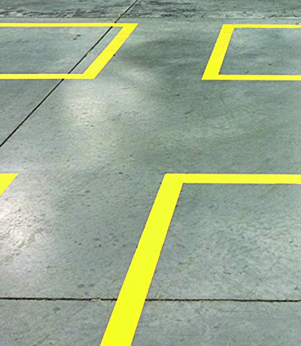 Kansuee Floor Marking Tape / Social DistanceTape Size 2 Inch (48mm) Plain Yellow Colour 16 Meter