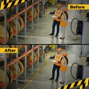 Kansuee Floor Marking Tape, Zebra Yellow & Black Colour, Size 2 Inch (48mm)-18 Meter