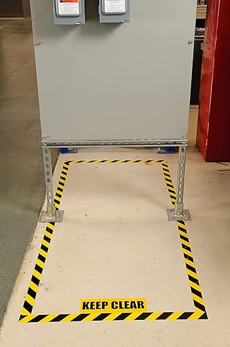 Kansuee Floor Marking Tape, Zebra Yellow & Black Colour, Size 2 Inch (48mm)-18 Meter