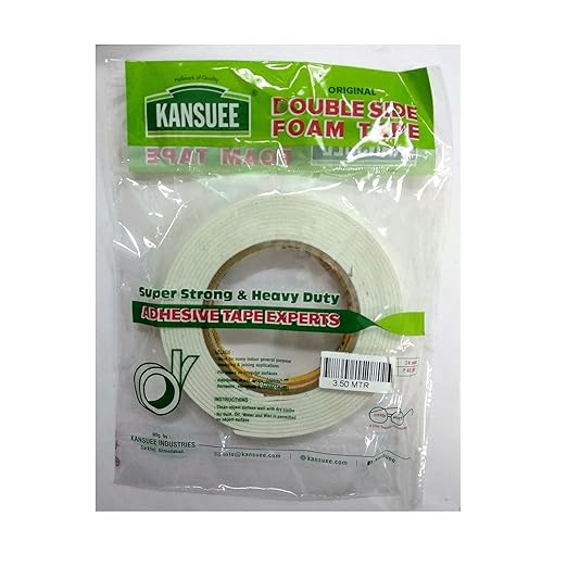 Kansuee Foam Tape Double Side 0.5 Inch 12mm x 3.5mtr