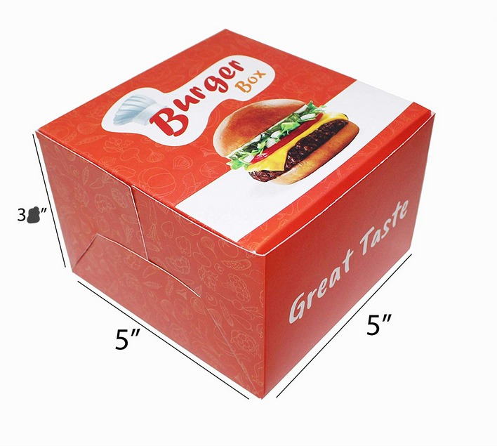 Burger Box 5x5x3 Inch (Pack Of 100)