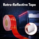 Kansuee Reflective Radium Tape, Warning Waterproof Tape, Size 2 Inch 48mm x 22 Meter Red Colour (Pack of 1)
