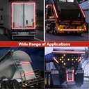 Kansuee Reflective Radium Tape, Warning Waterproof Tape, Size 2 Inch 48mm x 22 Meter Red Colour (Pack of 1)