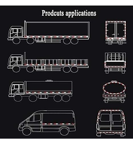 Kansuee Reflective Radium Tape, Warning Waterproof Tape, Size 2 Inch 48mm x 22 Meter Red Colour (Pack of 1)