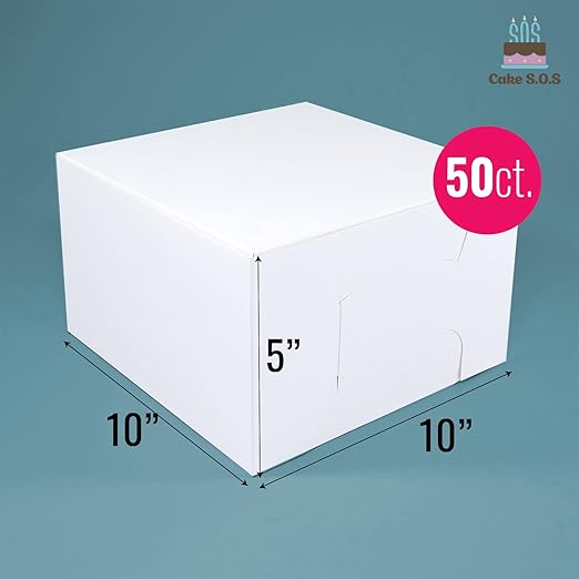 Cake Box Duplex White 7x7x4 Inch (Pack Of 100)