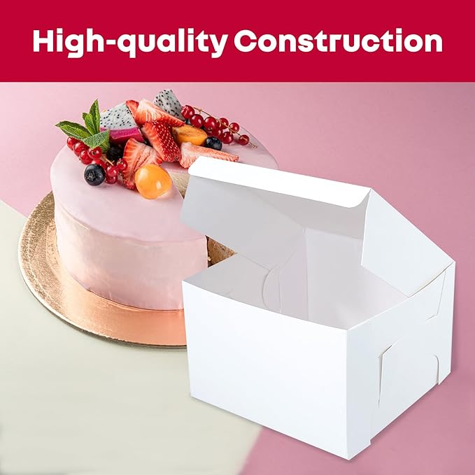 Cake Box Duplex White 7x7x4 Inch (Pack Of 100)