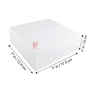 Cake Box Duplex White Size 7x7x4 Inch For 400gm Cake (Pack Of 100)