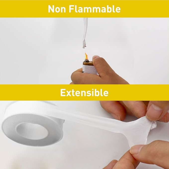 Kansuee Teflon Tape,  PTFE Thread Seal Tape 12.5mmx0.35, 10 Meter-Pack Of 10