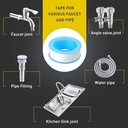 Kansuee Teflon Tape,  PTFE Thread Seal Tape 12.5mmx0.35, 10 Meter-Pack Of 10