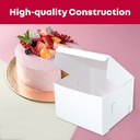 Cake Box Duplex White 7x7x4 Inch (Pack Of 100)