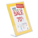 Kebica Appointment Stand, Oval Base Sign Holder Double Sided, Size A6 (6x4), L Shape Stand