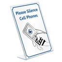 Kebica Appointment Stand, Oval Base Sign Holder Double Sided, Size A6 (6x4), L Shape Stand