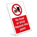 Kebica Appointment Stand, Oval Base Sign Holder Double Sided, Size A6 (6x4), L Shape Stand