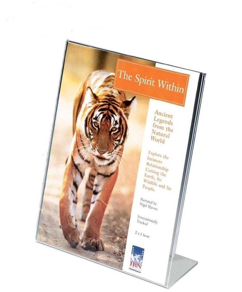 Kebica Appointment Stand, Oval Base Sign Holder Double Sided, Size A6 (6x4), L Shape Stand