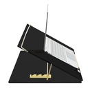 Kebica Tabletop Writing Desk Elevator Stand With Golden Metal Base With Adjustable Height PS Sheet 15x21 Inch 8mm Brass