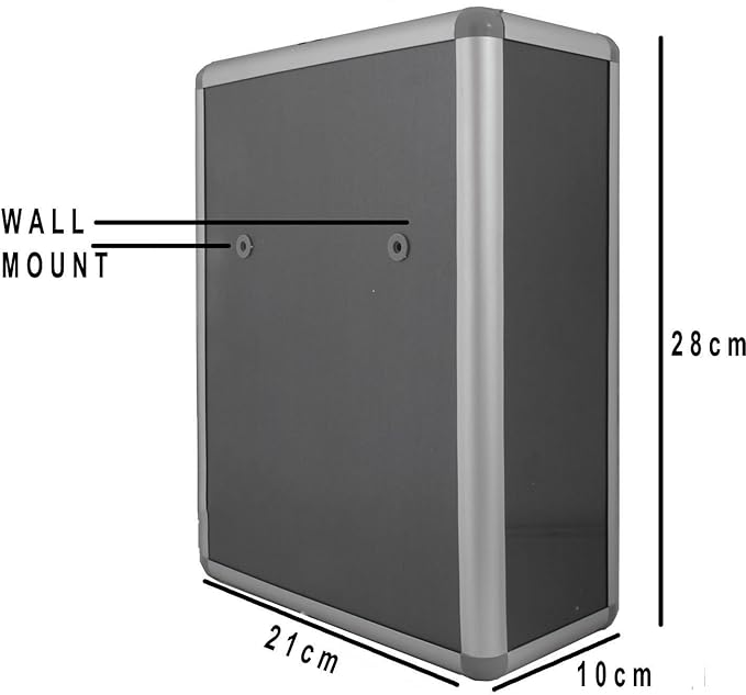 Kebica Metal Frame Donation Box, Suggestion Box, Letter, Complaint, Drop Box,Size 11x8.25x4 Inch (No.368)