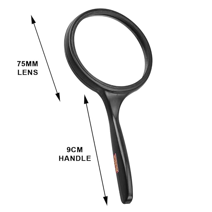 Kebica High Power Handheld Magnifying Glass Lens for Reading Shatterproof (50mm)