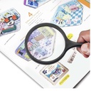 Kebica High Power Handheld Magnifying Glass Lens for Reading Shatterproof (50mm)