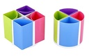 Kebica Rainbow Colour Pen Pencil Holder Detachable With 4 Comparments (T-2101R)