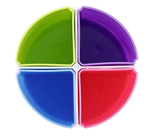 Kebica Rainbow Colour Pen Pencil Holder Detachable With 4 Comparments (T-2101R)