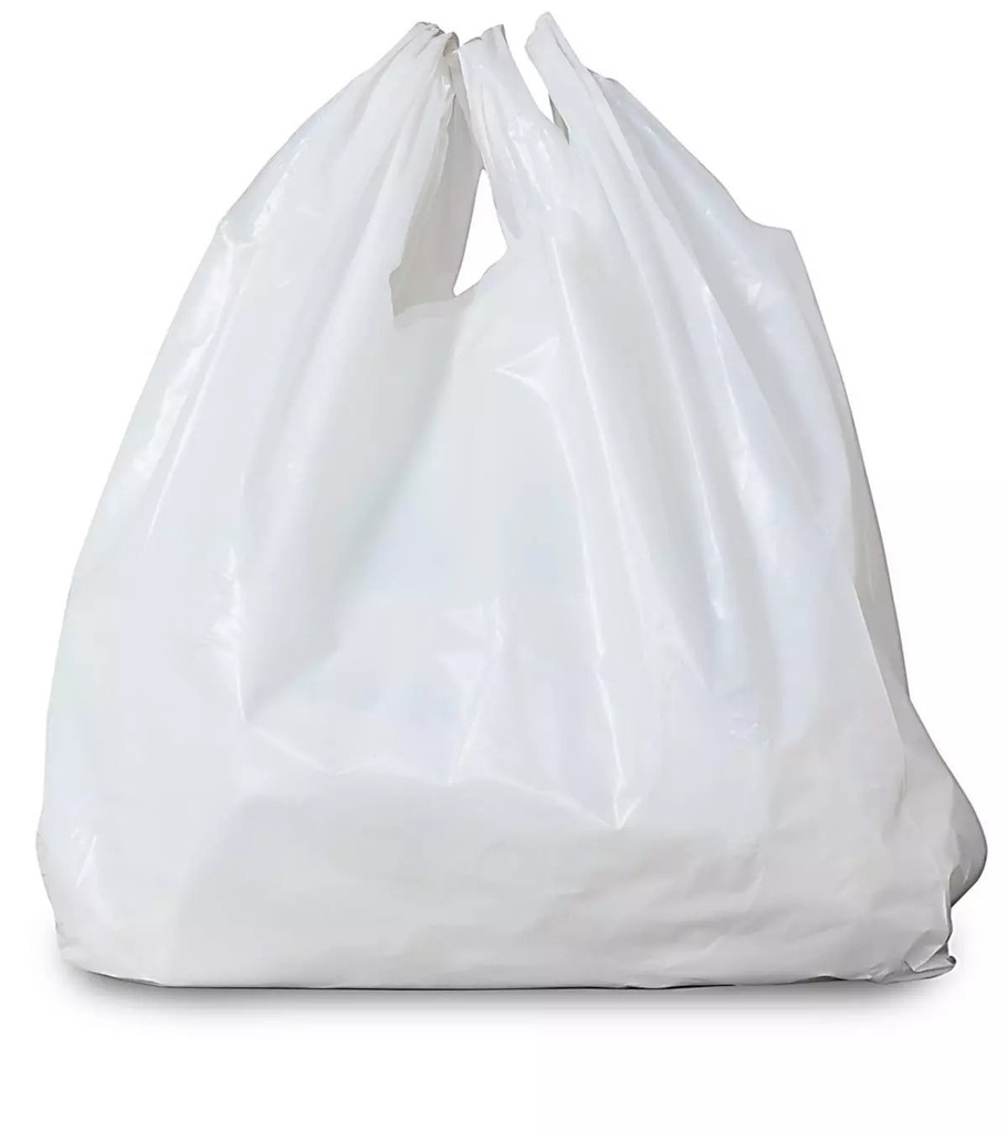 Plastic Milky White Handle Bag 8x10 1 Kg