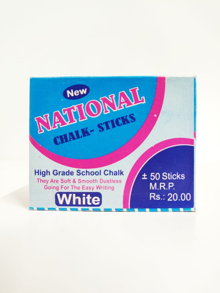 National Dustless White Chalk