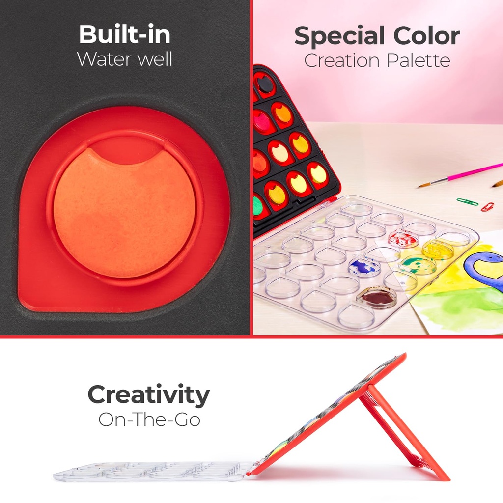 Camel ColorPad Water Colour Cake With Paint Brush-24 Shades