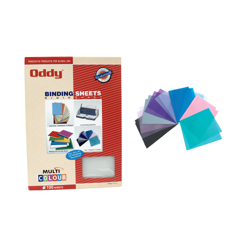 Oddy Spiral Binding Sheet, A4 Size, (Blue+Transparent Colour Set) Pack Of 100