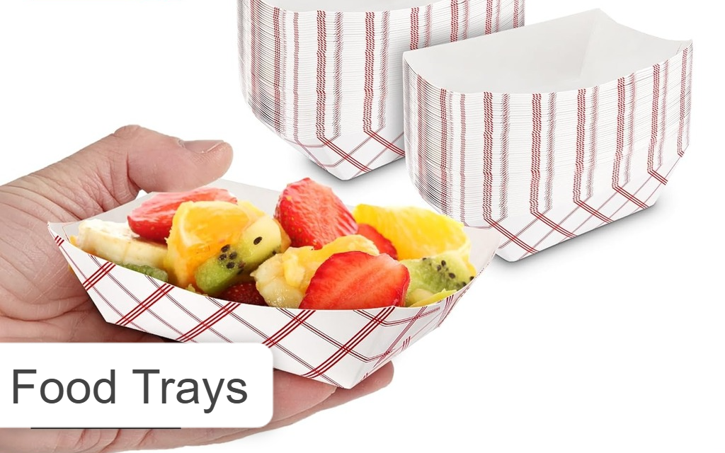 Paper Food Boat Tray Size 5.25x3.25x2.25 Inch (Pack Of 50)